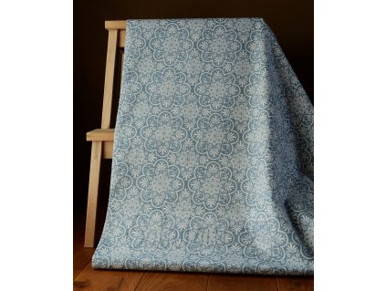 plátno bio bavlna květy