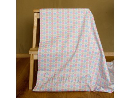 Popelín bio bavlna jablíčka