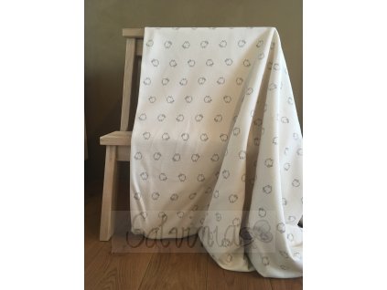 Výplněk bio bavlna-ovečky na přírodní