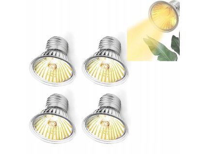 Topná halogenová žárovka UVB/UVA 3.0 pro terária - 25 W (sada 4 kusů)
