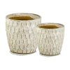 838 keramicke kvetinace mood kremove 17 a 21 cm set 2 ks