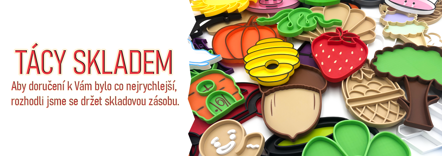 Tácy skladem