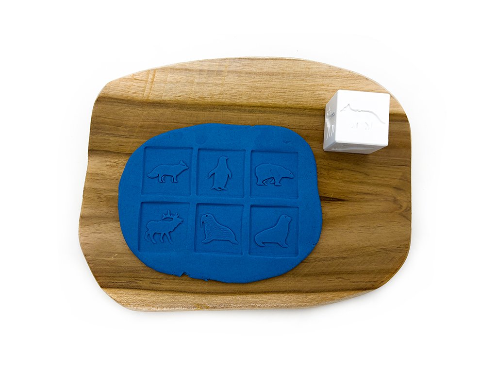 obtiskavaci kostka polarni zviratka