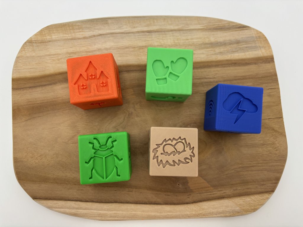 2.JAKOST - Obtiskávací kostky 5 kusů