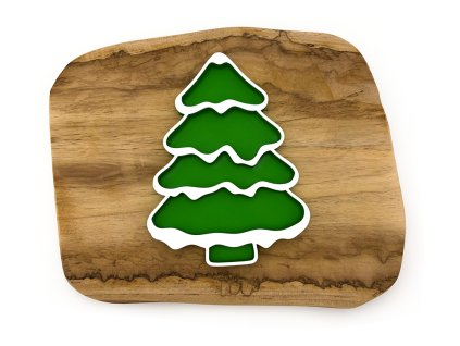 Eco smyslový tácek Zasněžený stromek - zelený