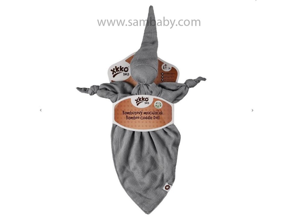 Xkko Bambusový muchláček BMB - šedý