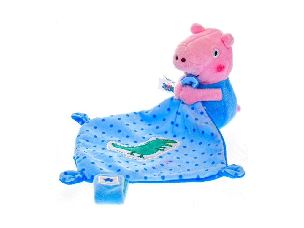 Plyšové prasátko Peppa Pig - usínáček modrý