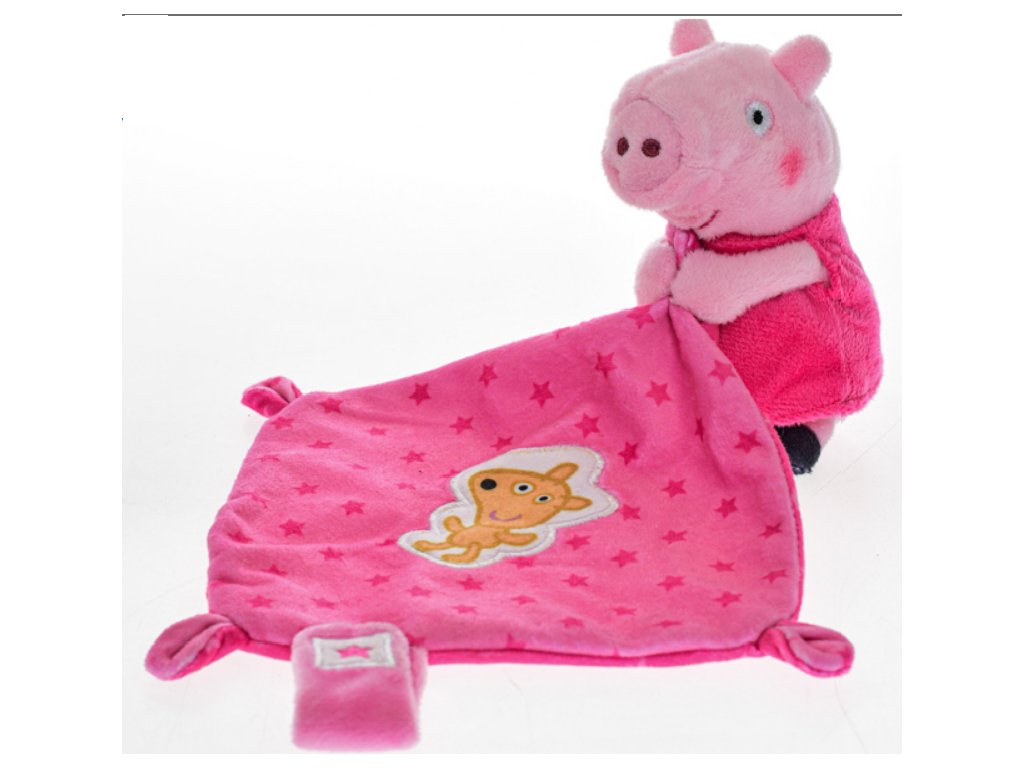 Plyšové prasátko Peppa Pig - usínáček růžový