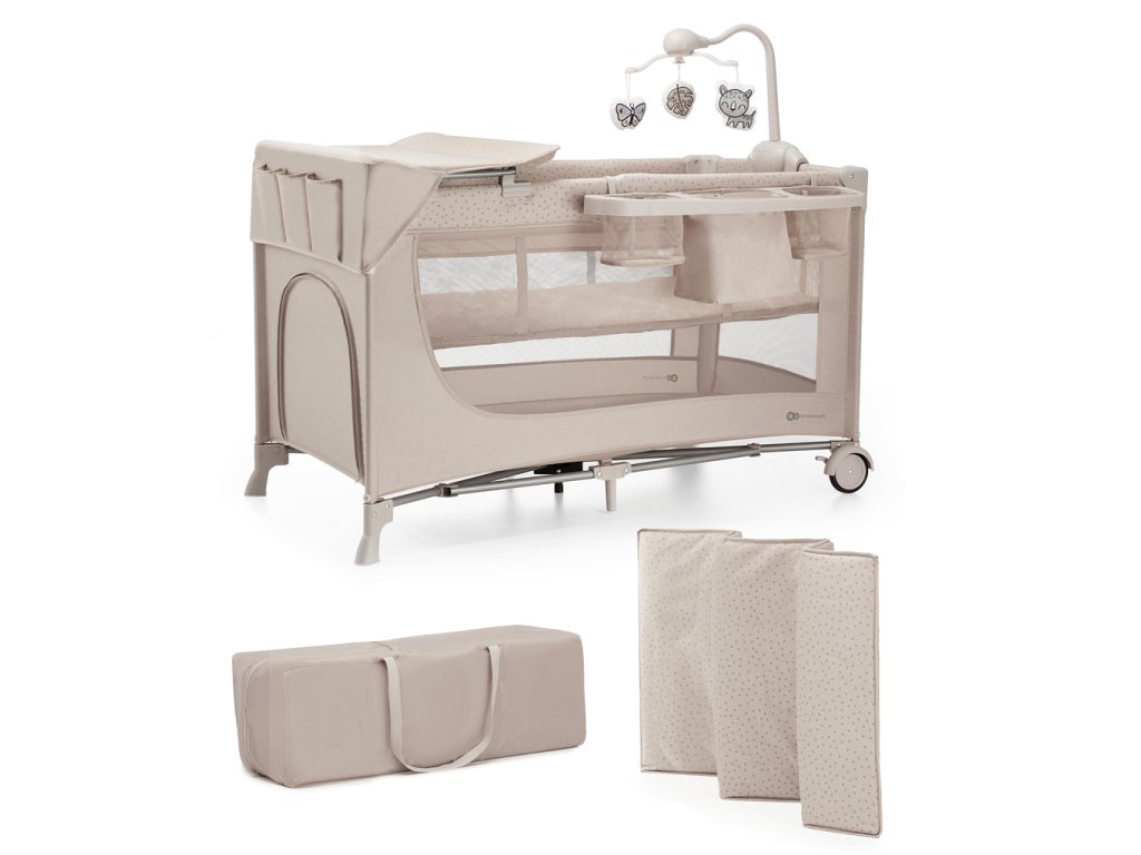 Kinderkraft Postýlka cestovní Joy 2 s doplňky Beige