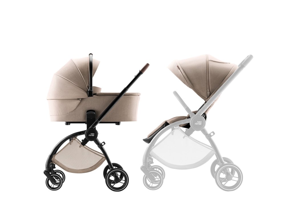 Britax Römer Set kočárek Rio + hluboká korba Style, Teak