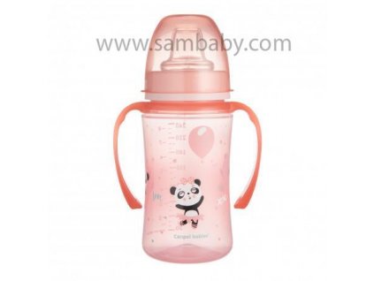 Canpol babies Tréninkový hrníček EXOTIC ANIMALS 240ml růžový