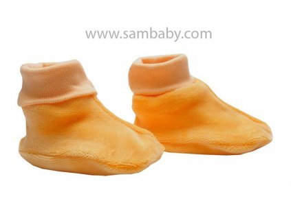 Eevi Botičky/Capačky ELEPHANT samet - oranžové