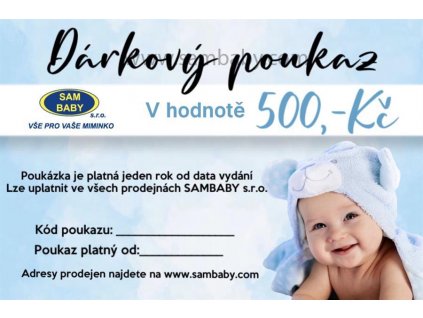 Dárkový poukaz na prodejnu -v hodnotě 500 Kč