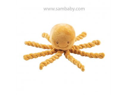 NATTOU První hračka pro miminka chobotnička PIU PIU Lapidou ochre 0m +