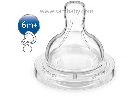 Philips AVENT Dudlík Anti-colic/Classic+ Y průsek na kaši 6m+, 2 ks