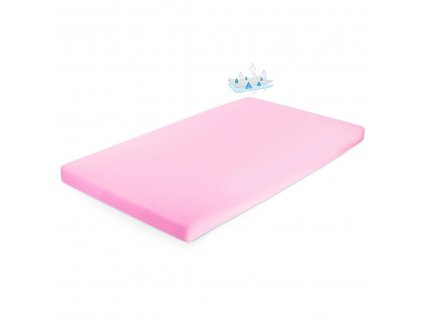 Eevi prostěradlo bavlněné nepromokavé - růžové