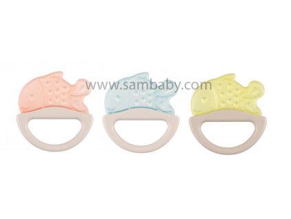 Canpol babies Chrastítko s kousátkem ryba - barva žlutá