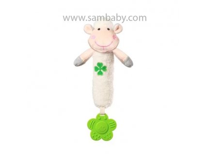 Babyono Hračka pískací s kousátkem Sweet Lambie bílá