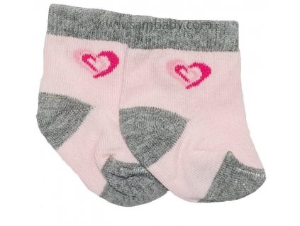 Tombis Dětské ponožky 30 šedé srdce