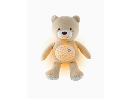 CHICCO Medvídek s projektorem - neutral 0 m+