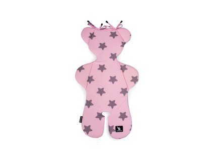 Cottonmoose podložka do kočárku Bear růžová