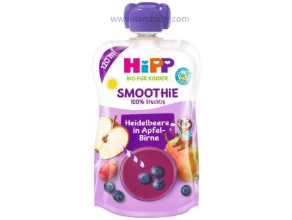 Hipp Příkrm ovocný BIO Smoothie jablko-hruška-borůvky 100g