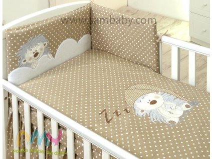 Amy Povlečení do dětské postýlky 3.díl Ježek - hnědý