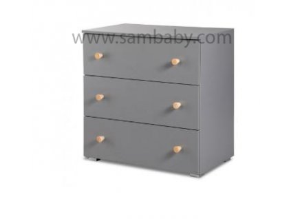 LittleSky by H.Klupś komoda PAULINE šedá natura