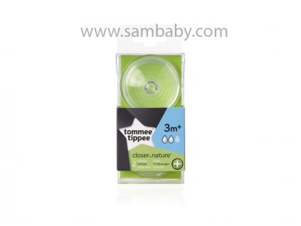 Tommee Tippee Náhradní savičky C2N ANTI-COLIC střední průtok 2ks 3m+