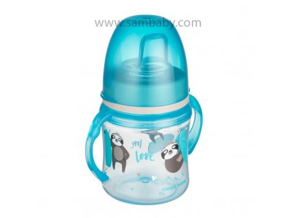 Canpol babies Tréninkový hrníček EXOTIC ANIMALS 120ml modrý