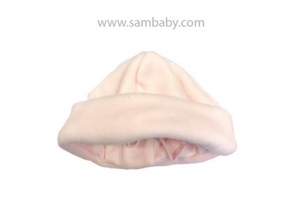 Eevi zimní čepice flauš zavazovací růžová - vel.62