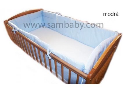 Amy Zábrana do dětské postýlky - modrá - 360x25cm