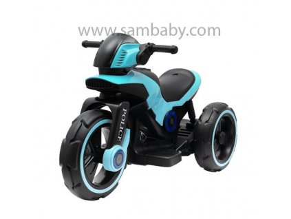 Baby Mix Dětská elektrická motorka POLICE modrá