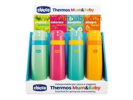 Chicco Termoska Chicco tyrkysová, 500ml - barva růžová