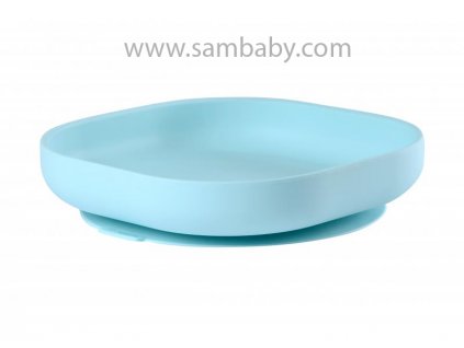 Beaba talíř silikonový s přísavkou blue