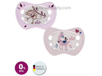 NIP NEWBORN šidítko S,0-2m,2ks,holka