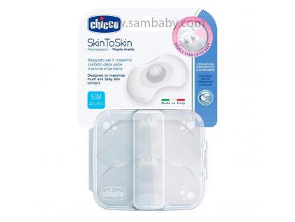 CHICCO Chránič bradavek SkinToSkin silikon 2 ks, S / M - vel.S-M