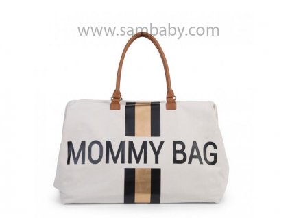 CHILDHOME PŘEBALOVACÍ TAŠKA MOMMY BAG OFF WHITE / BLACK GOLD