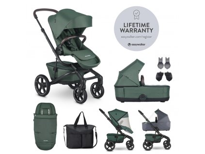 EASYWALKER SET XXL kočárek kombinovaný Jimmey Pine Green s příslušenstvím