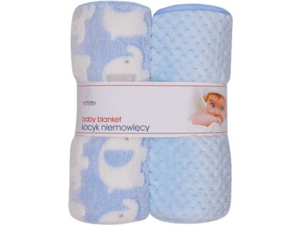 DuetBaby  Dětská deka  Double pack - modrý slon