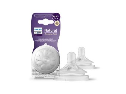 Philips AVENT Savička Natural Response 3 pomalý průtok 1m+, 2 ks