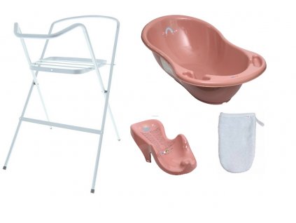 Tega sestava Stojan 86cm+ vanička 86cm+lehátko+DÁREK žínka -Duha růžová