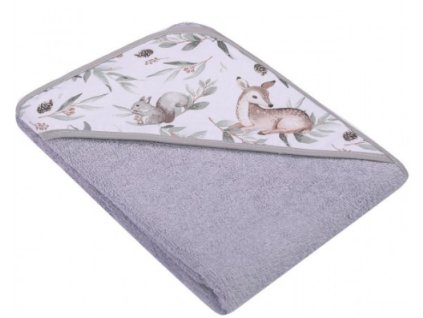 DuetBaby froté osuška 100/100 cm šedá - srnka