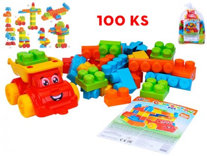 Stavebnice auto nákladní 100ks