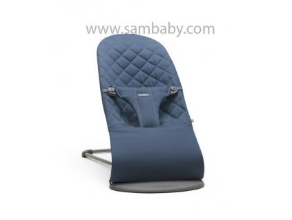 BabyBjörn Lehátko Bouncer Bliss Midnight Blue cotton