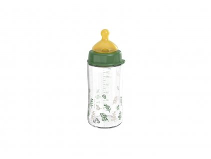 NIP CHERRY GREEN láhev sklo,široká, kaučuk-M,240ml zelená