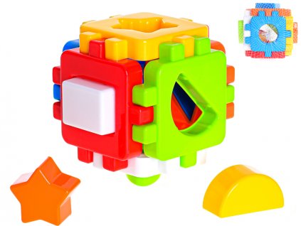 Kostka vkládací geometrické tvary 8,5cm
