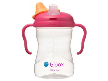 b.box Hrneček s pítkem 4m+ - růžový 240 ml