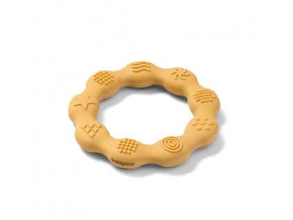 Babyono Kousátko silikonové Kroužek žluté