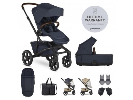 EASYWALKER SET XXL kočárek kombinovaný Jimmey Indigo Blue s příslušenstvím